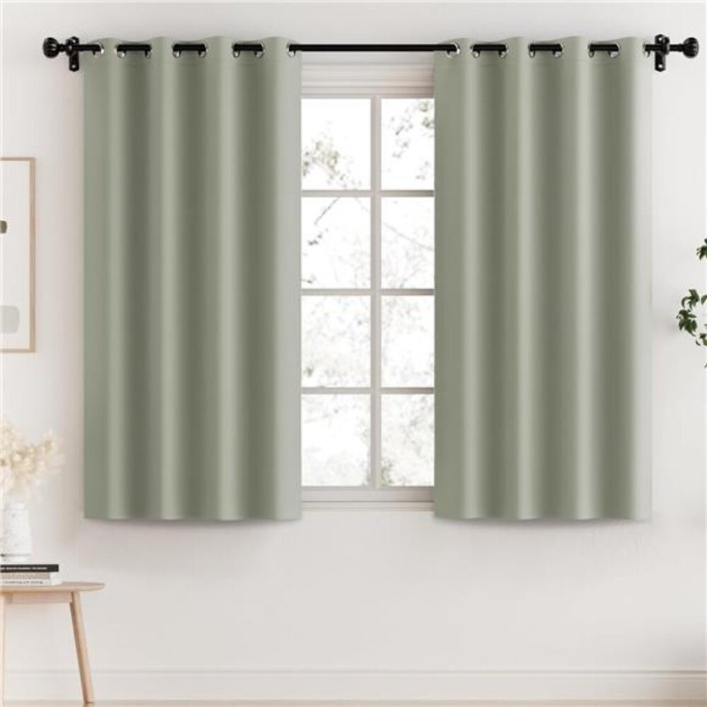 100% Blackout Curtains for Bedroom Thermal Insulated Blackout Curtains 45 inch